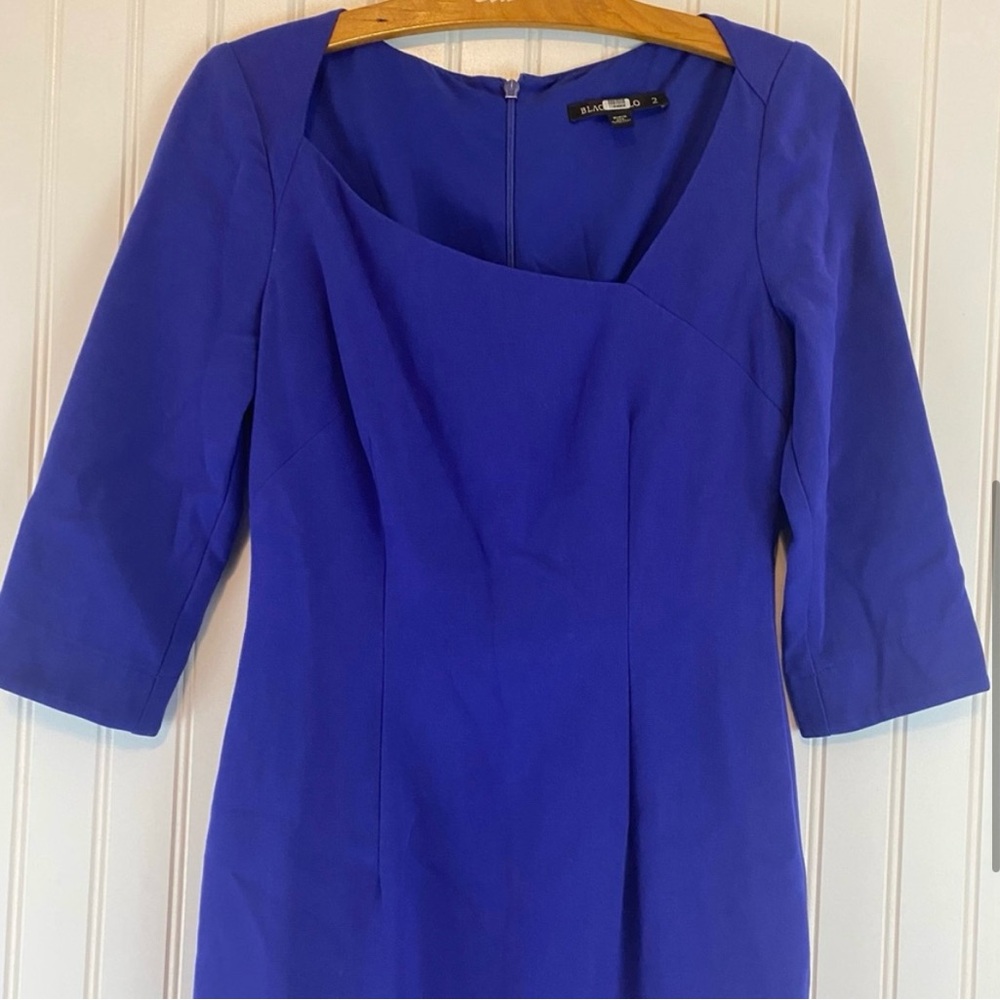 Black Halo Size 2 Blue Dress Jackie-O inspired